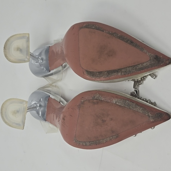 Amina Muaddi PVC Transparent Begum Glass Slingback Heels - Picture 5 of 10